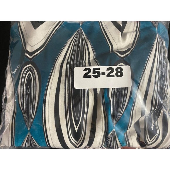 Worthington Stylish Blue Patterned Women's Top Size L - Picture 7 of 7